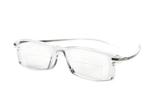Load image into Gallery viewer, Bifocal frame with clear front and gun-metal temples
