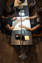 Load image into Gallery viewer, Daylight&#39;s Slimline Floor standing lamp in nail salon.
